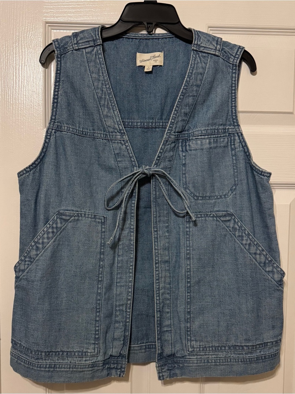 Universal Thread Women's Denim Tie-Front Utility Vest